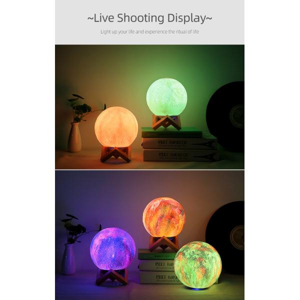 Design Wireless Speaker With Remote Controller Plastic Cabinet Material Muti-Colors 3d Star Moon Light for Christmas Gift