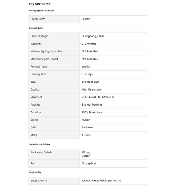 VOE14684116 14706147 CAT330C E330C Travel Motor Seal Kit Excavator O Ring Kit Repair Kit