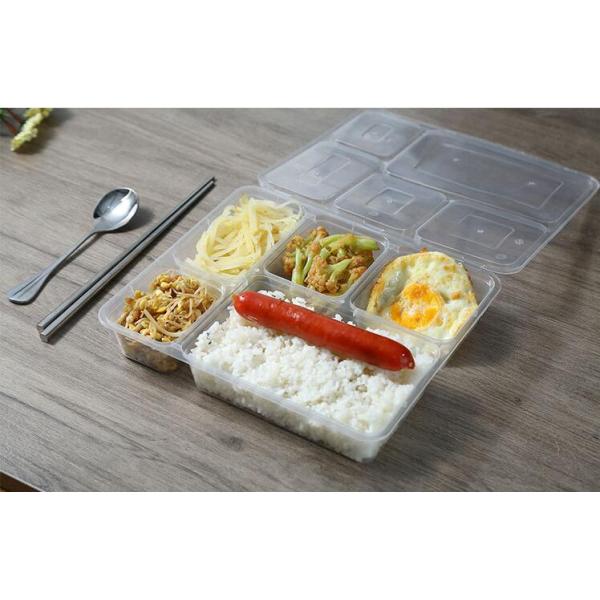 3 4 коробка для завтрака отсека 100% Pp черная microwavable для пищевого контейнера