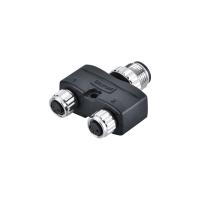 Divisor NMEA 2000 M12 Y com M12 A codificado 4 pinos macho dividido para 2 X M8 3 pinos fêmea parafuso de latão