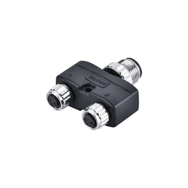 Разветвитель NMEA 2000 M12 Y с M12 A закодировал 4-контактный разъем, разделенный на 2 X M8 3Pin, женский латунный винт