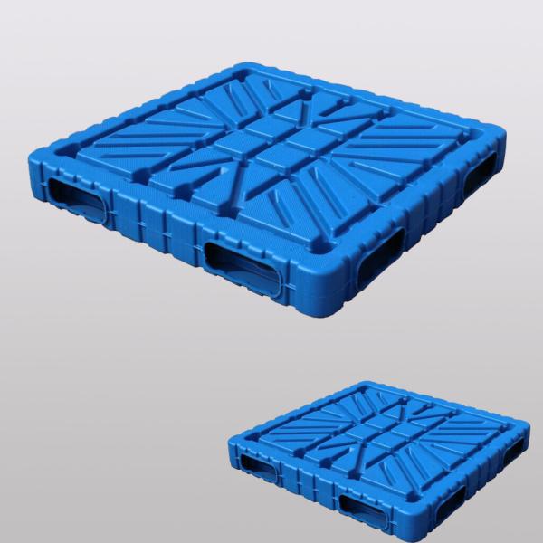 Stackable cheap pallet Blow Molding 1200*1000 Plastic Pallet Faced 4-WAY  Wholesale Single pallet