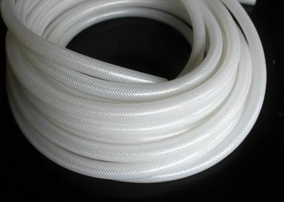 Tubulação da borracha de silicone da trança do poliéster, produto comestível flexível da mangueira do silicone sem cheiro