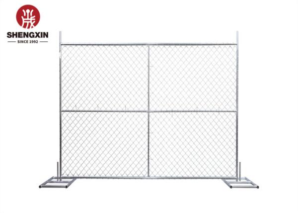 Galvanized Metal 1.2m Chain Link Temporary Fence For Temp Building