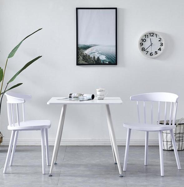 White Color Center Coffee Table , Small Space Square Dining Table With Chairs