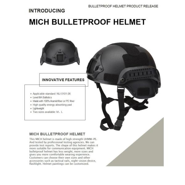 PE Military Ballistic Armor Explosion Proof Bulletproof Tactical Helmet