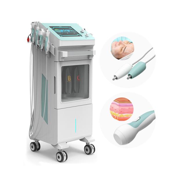 Customized Vertical 9 In 1 Facial Oxygen Hydro Dermabrasion Machine For Skin Care Deep Cleaning