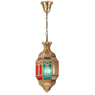 Interior Decorative Vintage Copper Table Lamp With Colored Body