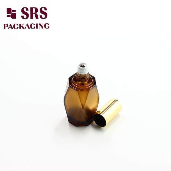 Amber PETG Plastic Essential Oil Roller Bottle 20ml