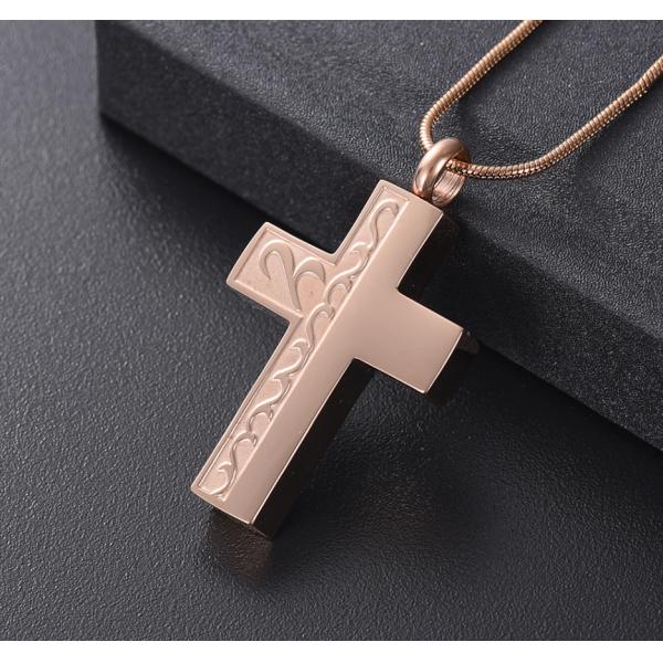 Infinity Religious Cross Cremation Jewelry for Ashes Pendant Holder Urns for Pet/Human Memorial Women Men Necklace Unisex