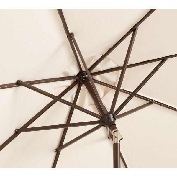 Aluminum Frame Tilt Sun Shade for Garden Restaurant AJUNION 9ft Round Patio Umbrella