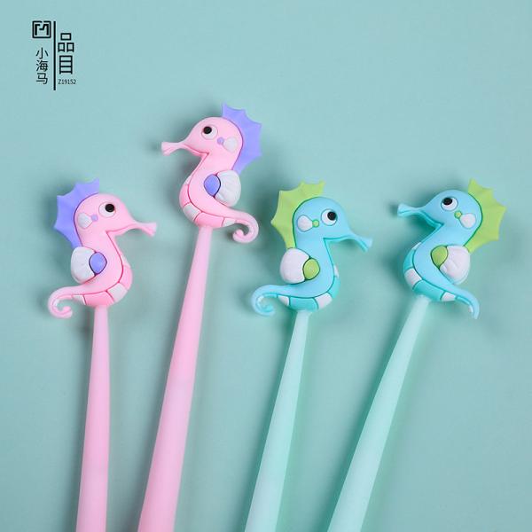 Cute dibujos animados Blue Gel Tinta Plumas dibujos animados Animal de escritura Plumas 0.5 mm estilos variados Plumas Papelería para la escuela Oficina Casa Estudiante Niños Regalo de cumpleaños