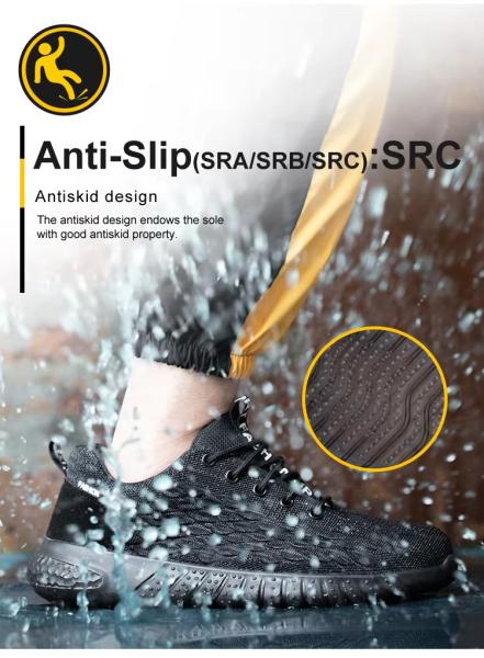 Des chaussures de travail pour hommes, des chaussures respirantes pour le travail de sécurité.