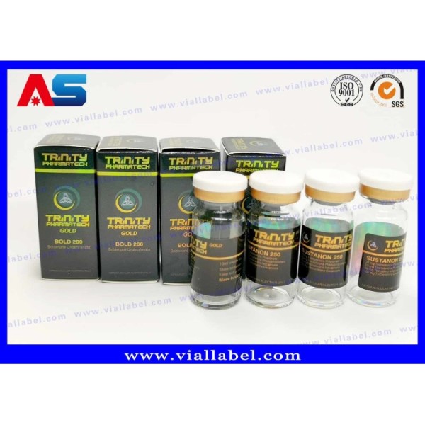 CMYK Printing 10ml Custom Vial Labels For Glass Medicine Bottles peptide packaging