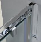 Aluminium shower enclosure 1200*700 with two sliding doors and one fixed panel
