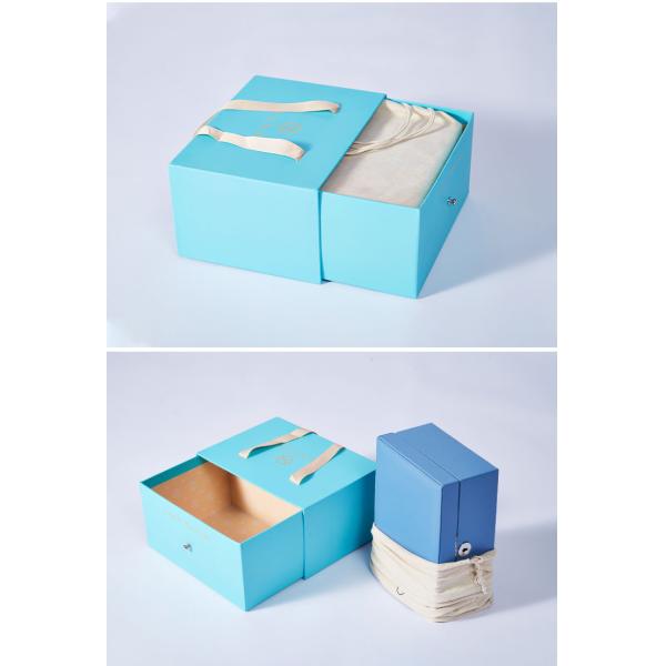 Caixa de empacotamento do cartão da gaveta com seda para a joia ou o pacote cosmético