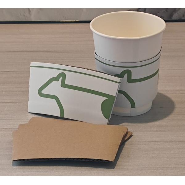 Disposable Coffee Cup Sleeves Design for Double Corrugated Paper Cup Jackets