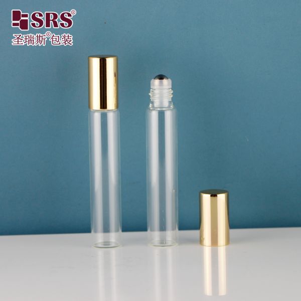 SRS Hot Selling 8ml Tube Thin Wall Glass Roll on Bottle for Perfume Essential Oil