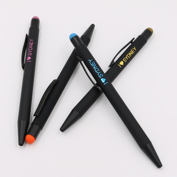 Wholesale Custom Logo Metal Touch Screen Ball Pen Soft Rubber Colorful Stylus Pen