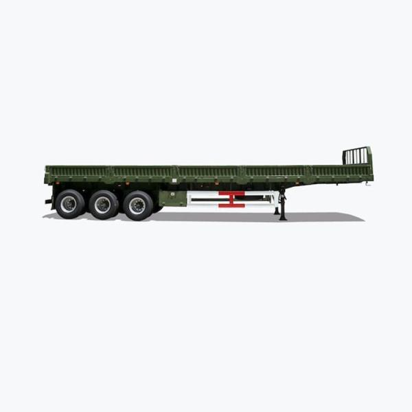                    3 Axles 40FT Versatile and Reliable Drop Side Rail Wall Flatbed Semi-Trailer with Fuwa Axle 13t and Air Bag Spring Suspension             