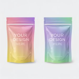 Digital Printing in the House MOQ 50Pcs Food Grade Stand-up Zipper Bag Colorful Customized Printing Free Design