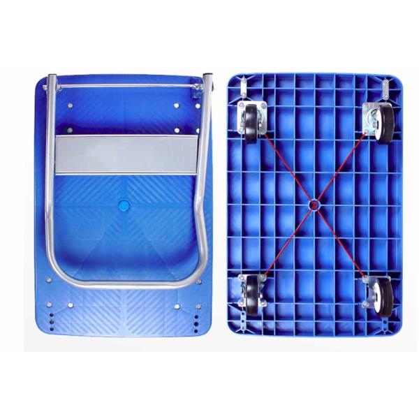 Молчаливые прочные пластиковые тележки платформы, вагонетка 150kg ручной тележки