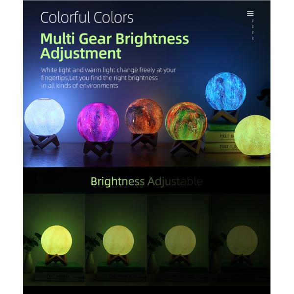 Design Wireless Speaker With Remote Controller Plastic Cabinet Material Muti-Colors 3d Star Moon Light for Christmas Gift