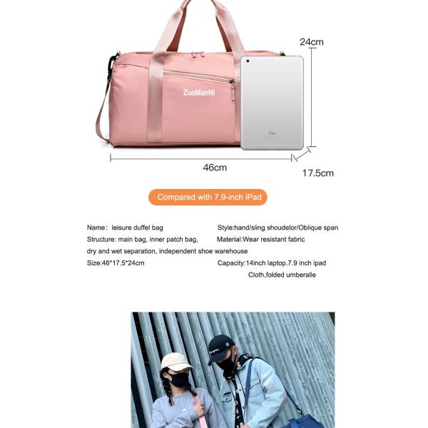 Ultimate Weekend Gym Bag Sports Duffle Bag With Shoe Compartment Wet Pocket