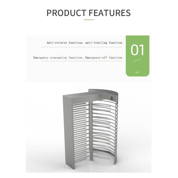 Stainless Steel Full Height Turnstile Manual Gate For Access Management