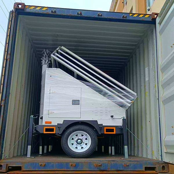 Trailer Mounted Lighting Tower Renewable Energy Technologies Solar Powered Generator Industrial Light Tower