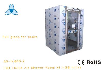 Chuveiro de ar de aço inoxidável de vidro completo de sopro automático das portas SS304 para 3-4persons