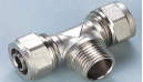compression brass fitting male tee for PEX-AL-PEX