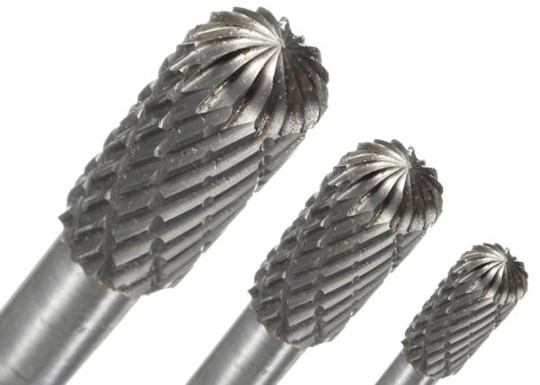 Taper Head Tungsten Carbide Rotary Burrs Crosscut Teeth Cutter High Strength