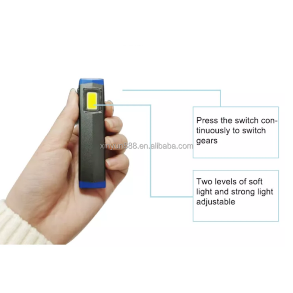New Portable COB Strong Magnetic Lamp Handheld Led 3W Rechargeable Mini Work Light Hand Torch