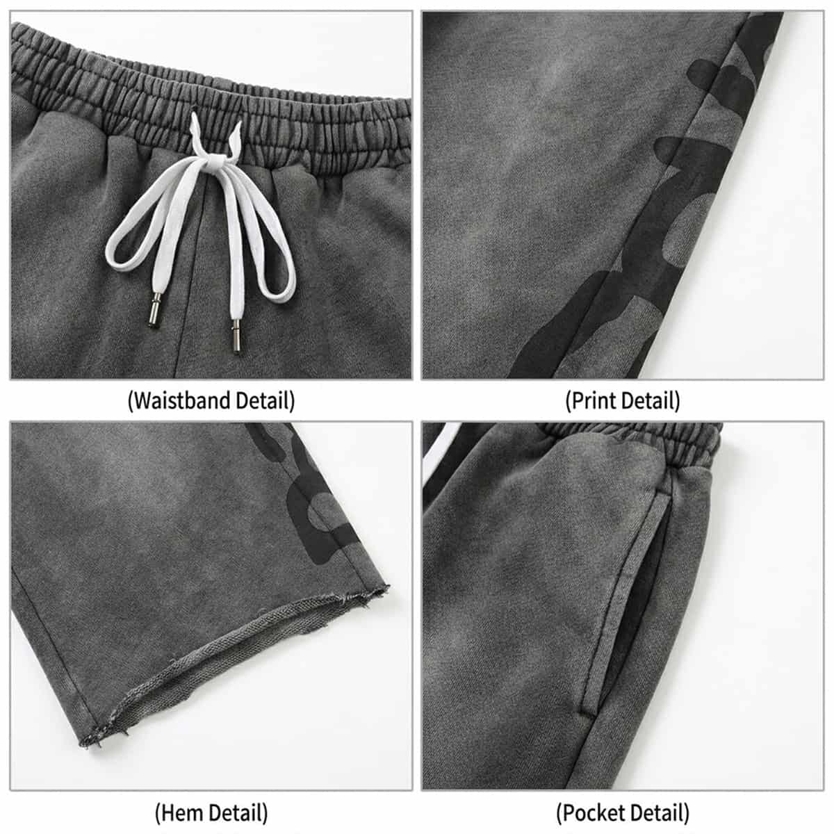 Custom 100%cotton Washed Wide Leg Sweatpants Manufacturer for Streetwear Brands