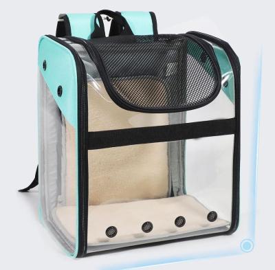 PVC Completely Transparent And Foldable Breathable Pet Travel Carrier Cat Backpack