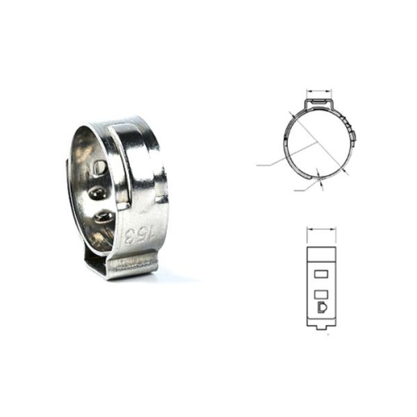 Small Diameter Hose Clamp 13.7mm Stainless Steel Pex Crimp Rings