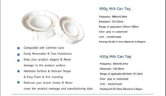 SM005 CanGripEAS Security Milk Tag AM/RF Milk Can Base Anti Theft For Powdered Milk