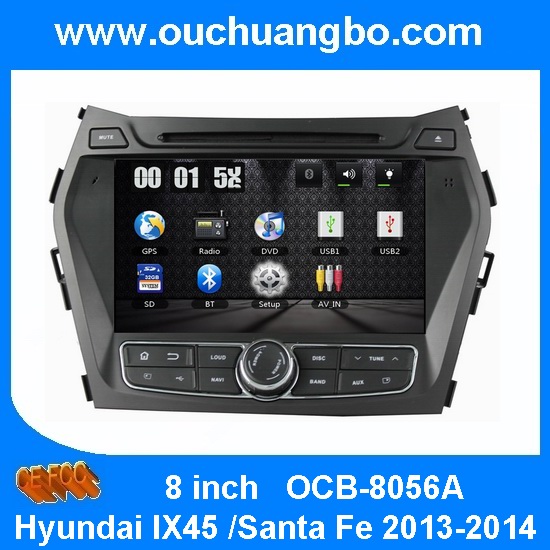 Ouchuangbo Car Stereo GPS Navi for Hyundai IX45 /Santa Fe 2013-2014 DVD Bluetooth USB SWC OCB-8056A