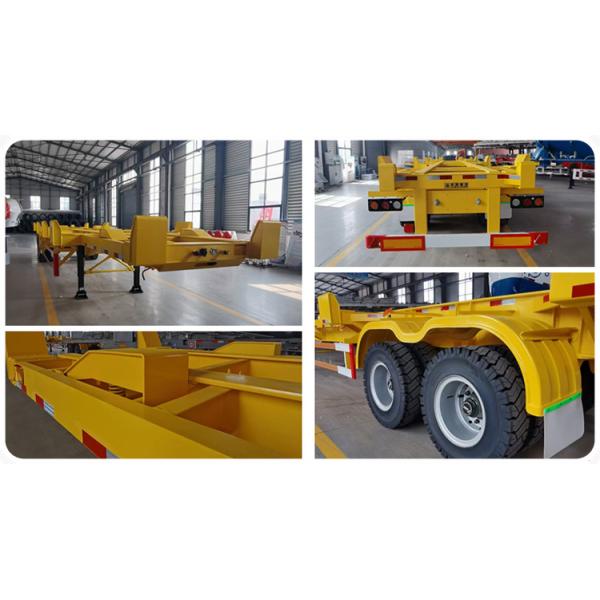 2 Axles 3 Axles Flatbed Skeleton Semi Trailer for Container 12500x2500x1650mm