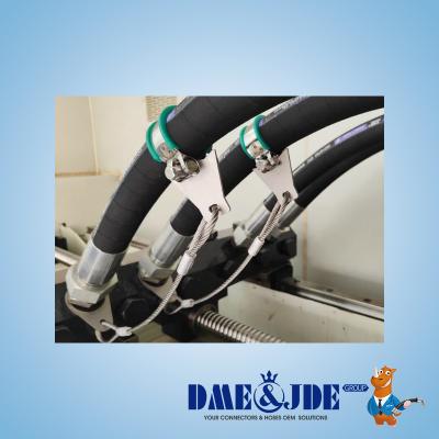24° Cone Hydraulic Hose Safety Cable Whiplash Protection Assembly