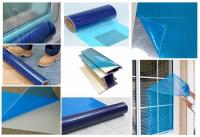 Filme de superfície da proteção de Scrtach do PE transparente claro azul anti para Windows e a parede de cortina de vidro