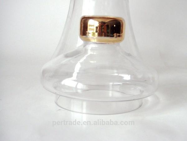 Large Footed Glass Storage Jars With Gold Decoration Decal