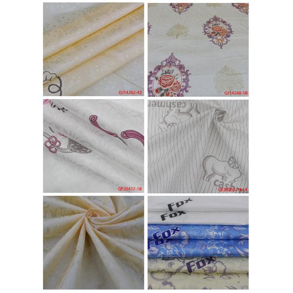 100% Polyester Golden Pongee Mattress Quilting Fabric Warp Knitting Printing