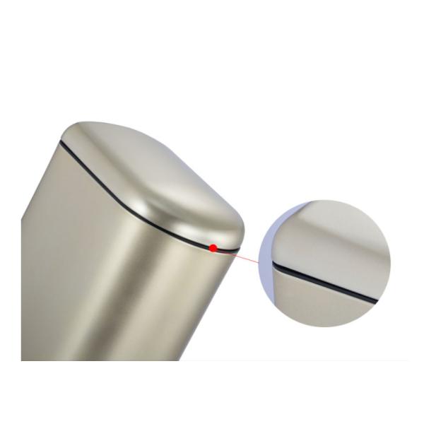 10L Kitchen Indoor Trash Can  Stainless Steel Step Trash Can With Lid