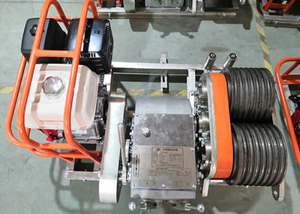 5T Gasoline Engine Underground Cable Puller Winch With Single Drum Capstan