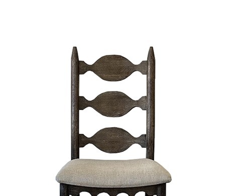 Sculpted Ladder Back Upholstered Dining Chair CYC-056