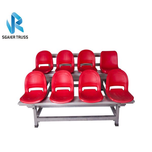 2 - 5 Rows Outdoor Aluminum Stadium Bleachers Metal Structure Bench Grandstand