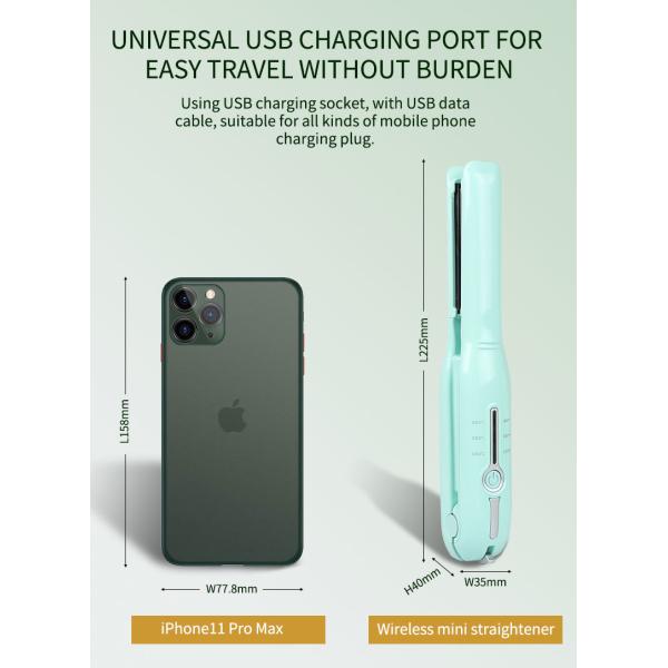 раскручиватель волос 25W 400F мини, 2 в 1 бесшнуровом завивая утюге и раскручиватель волос