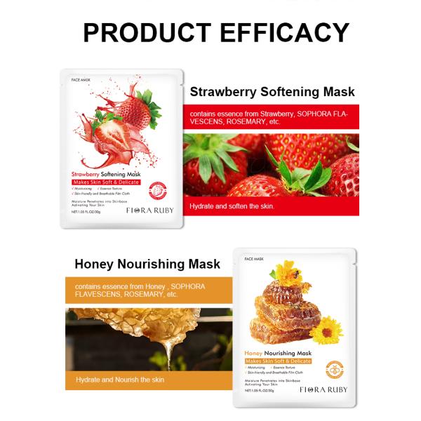 Fruit Natural Vitamin C Face Beauty Masks Skin Care Sheet Facial Skin Care Mask Face Sheet Mask